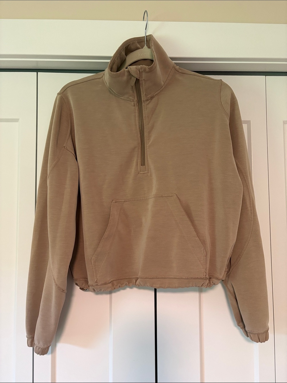 Lululemon Softstreme Quarter Zip Pullover Brown Tan Neutral